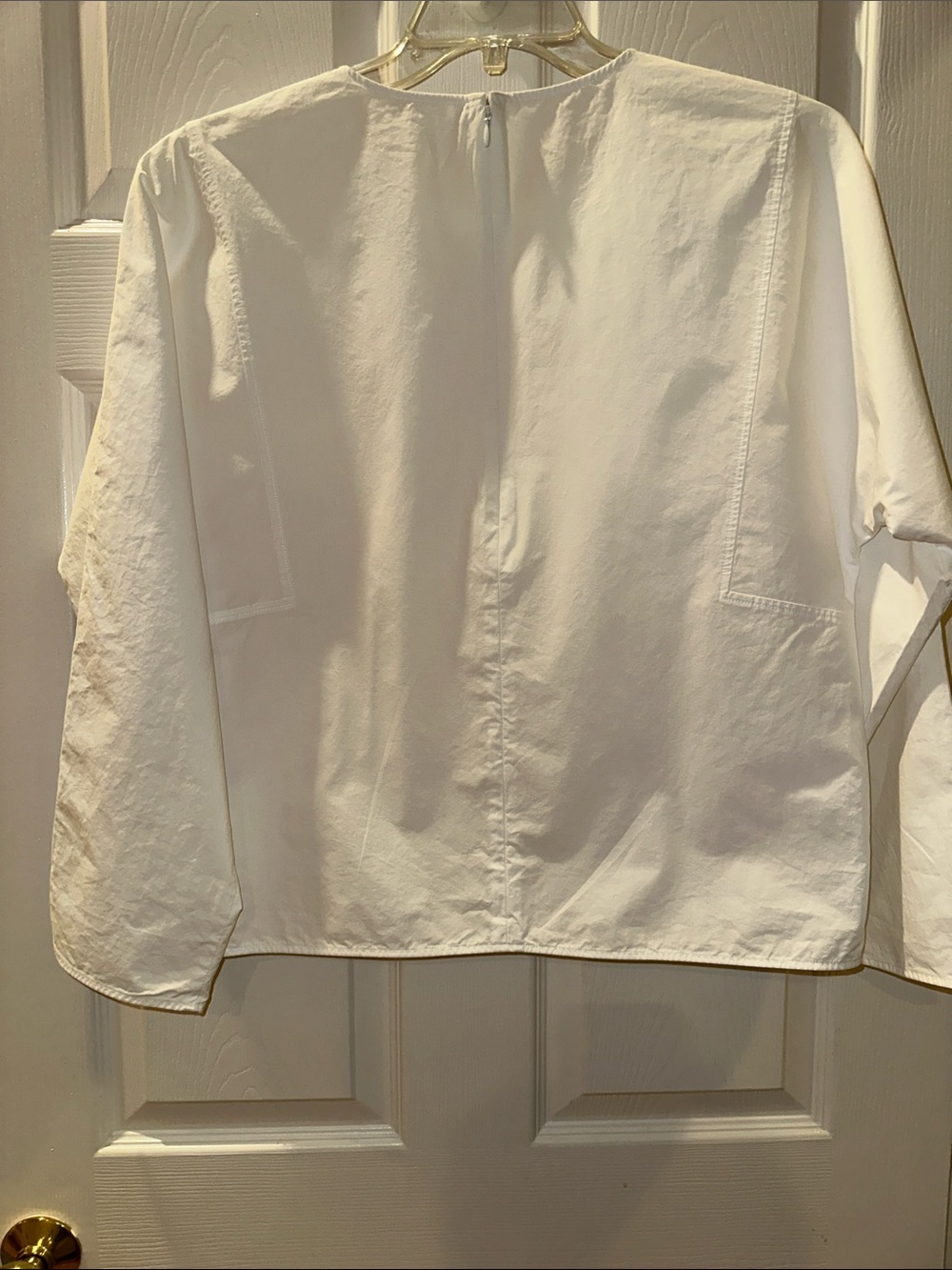 COS White Women's Top with Subtle Logo Trim - Picture 3 of 5